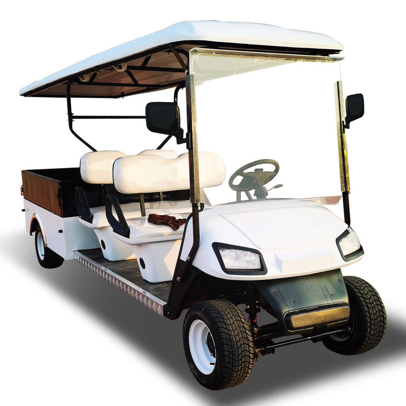 White LSV EV Utility Cargo Golf Cart Vehicle 4 Seater For Farm Garden