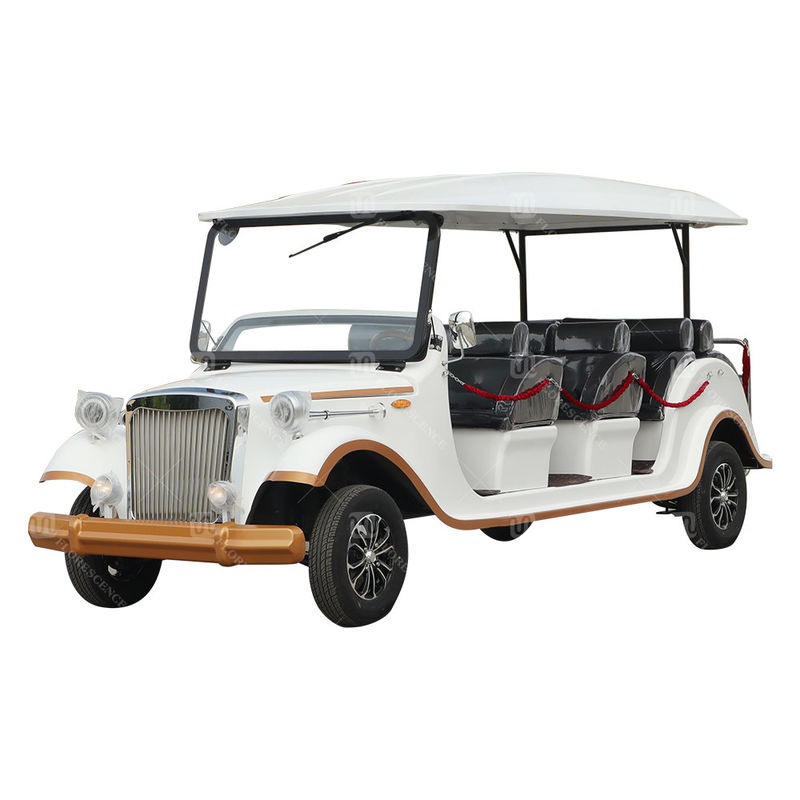 72v 200ah Lithium Battery 5KW AC Motor Classic Retro Sightseeing Cart 11 Seater With DG Certification