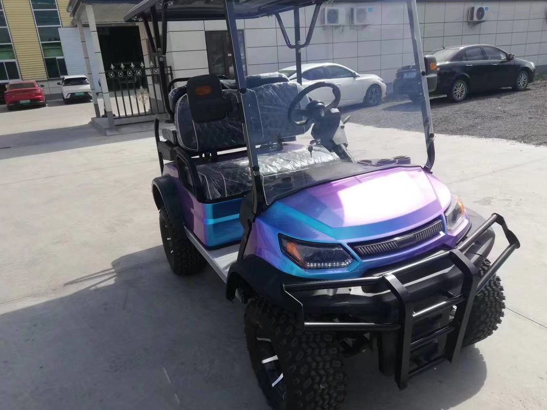 Max Speed 40km/H Golf Cart 4 Passenger Color Changing Paint Lithium Battery Off Road Tires