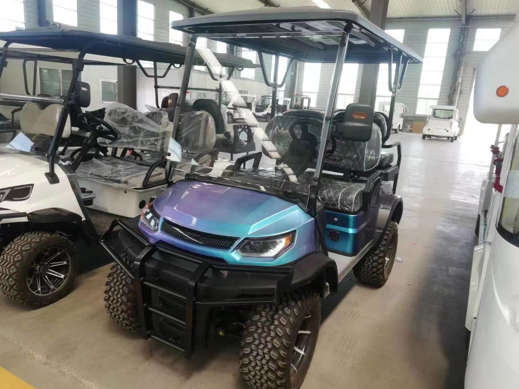 Max Speed 40km/H Golf Cart 4 Passenger Color Changing Paint Lithium Battery Off Road Tires