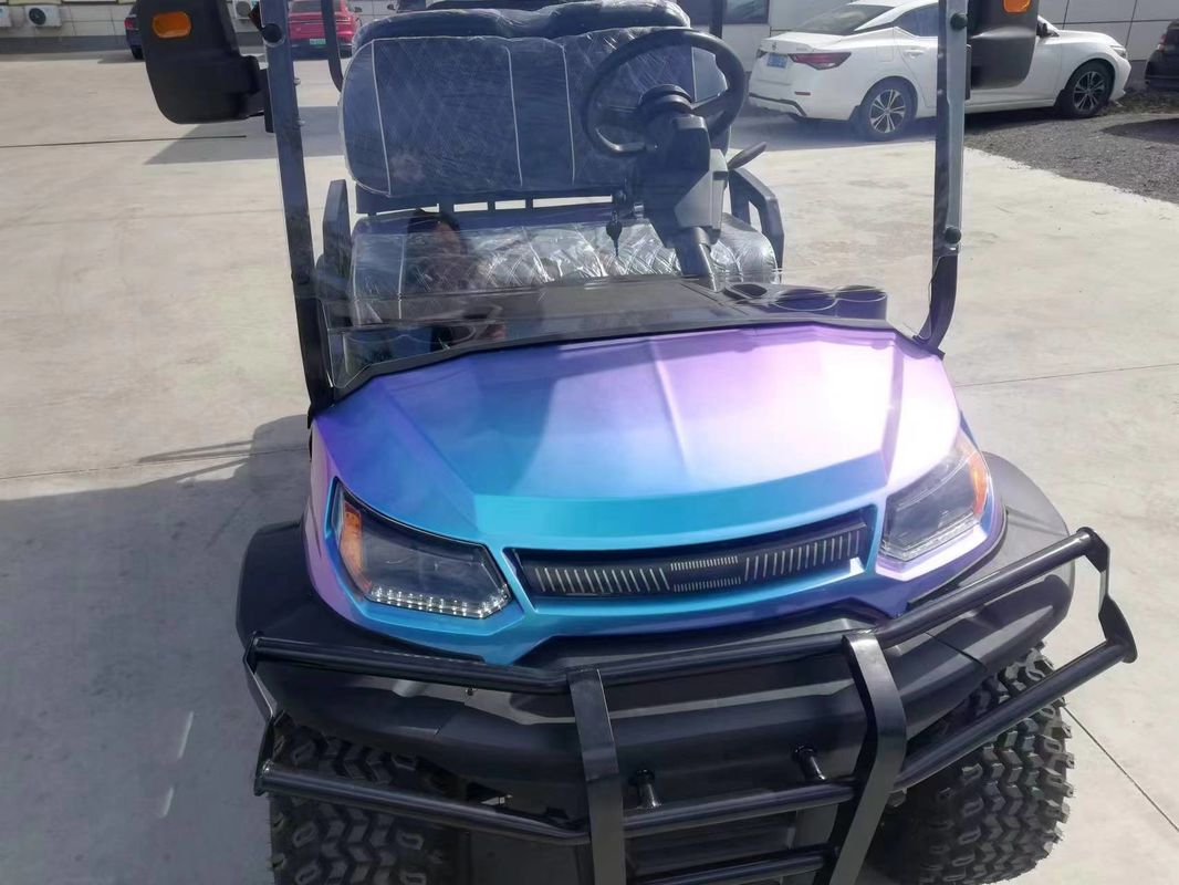 2024 New 2+2 Seater Electric Golf Cart Chameleon Color Electromagnetic Brake Lithium Battery off-road tires