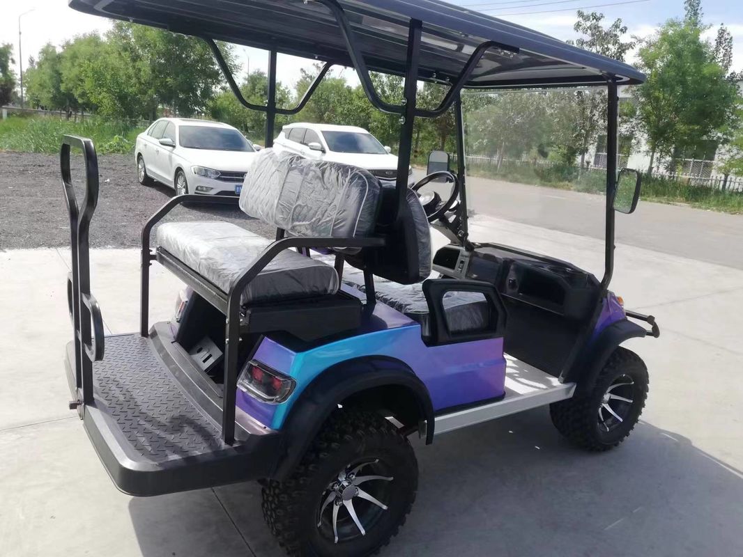 2024 New 2+2 Seater Electric Golf Cart Chameleon Color Electromagnetic Brake Lithium Battery off-road tires
