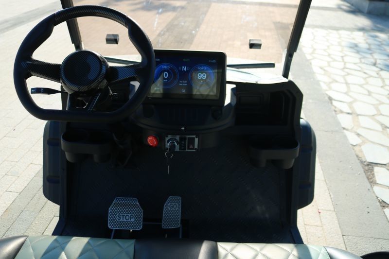 New 2+2 Seater Electric Golf Cart With Top Speed ​​Of 40mph And 12 Inch Road Tires Steel Body Mph Showed