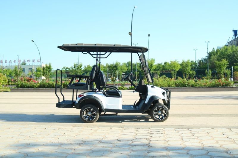 New 2+2 Seater Electric Golf Cart With Top Speed ​​Of 40mph And 12 Inch Road Tires Steel Body Mph Showed