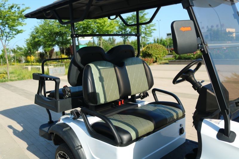 New 2+2 Seater Electric Golf Cart With Top Speed ​​Of 40mph And 12 Inch Road Tires Steel Body Mph Showed