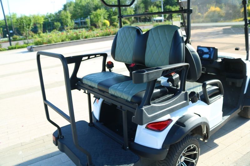 New 2+2 Seater Electric Golf Cart With Top Speed ​​Of 40mph And 12 Inch Road Tires Steel Body Mph Showed