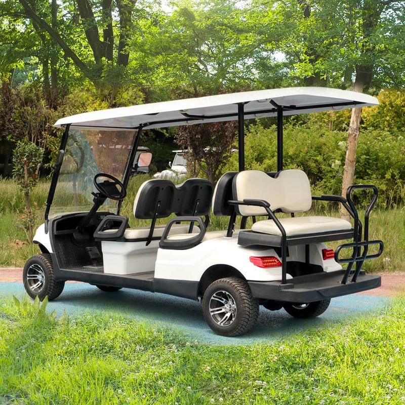 6 Person 48V 60V 72V 100AH Lead-Acid Cell Long Range Electric Golf  Buggy