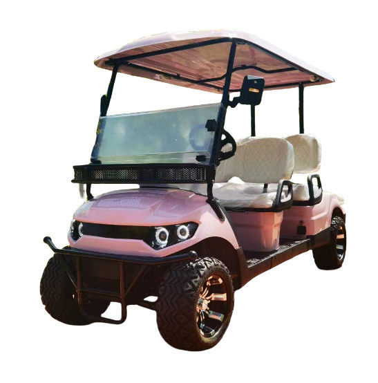 Pink Color 60V 4KW AC System EV Golf Cart New Energy Off  Road Electric Golf  Cart