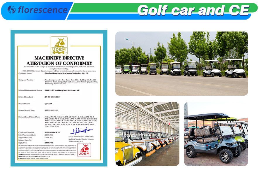 Buggy Off Road 4 Wheel Electric Golf Cart 2+2 Seater Car 4 Passengers Cusp Battery