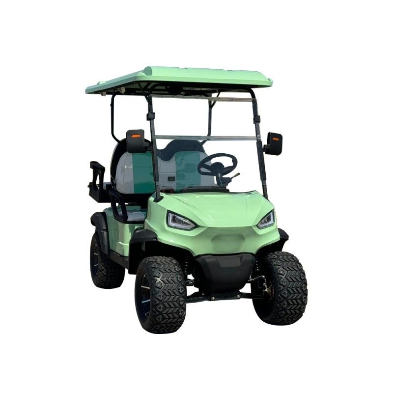Green Color New 4 Seaters Golf Cart 4 Wheels Certificated 60v 100ah Lead-Acid Battery Minimum turning radius 5000mm