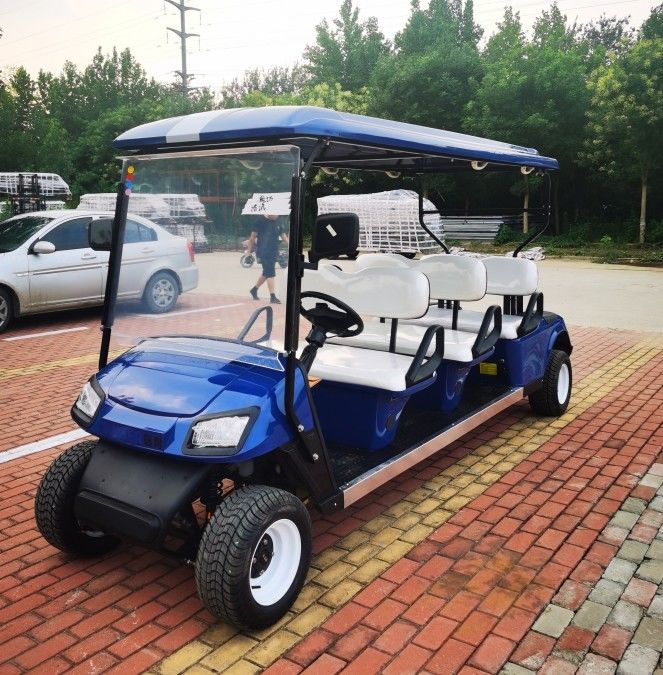 OEM New 6 Seaters Golf Cart 4 Wheels Certificated 60v 100ah Lead-Acid Battery Minimum turning radius 4000mm