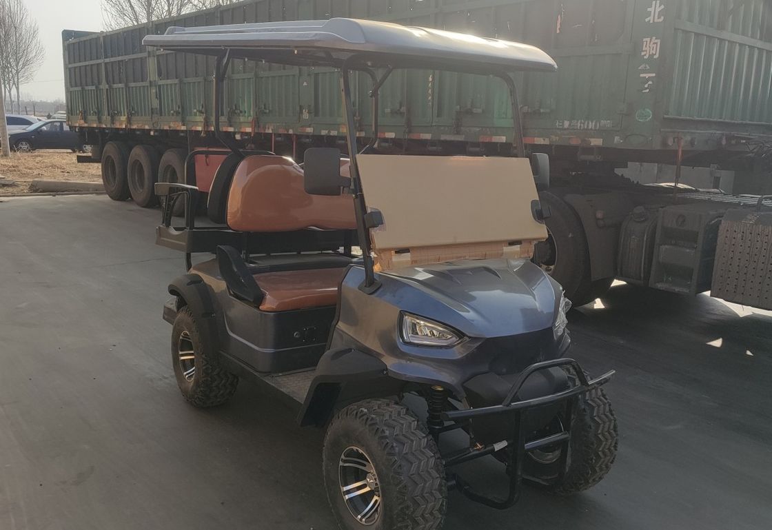 Black Color 4 Seater Golf Cart wheelbase 1720mm Ground clearance 235mm