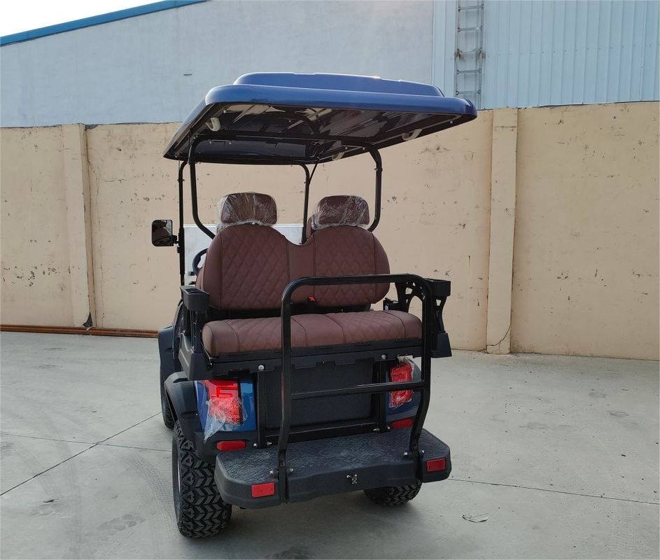 New Lifted Blue Electric Golf Cart With Disc Brake And Lithium Battery Max Speed 35km/H Road Legal
