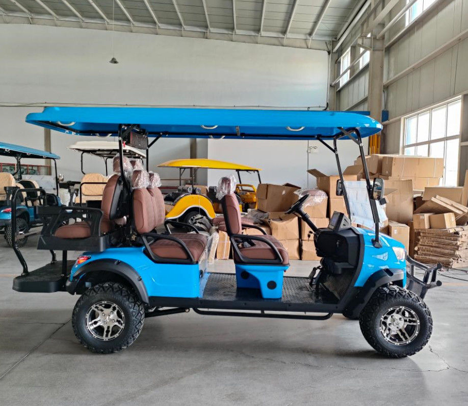 New Buggy 4 Wheel 6-seater Electric Golf Cart with 3.5kw 60V100Ah Lead-acid battery Caddie Seat