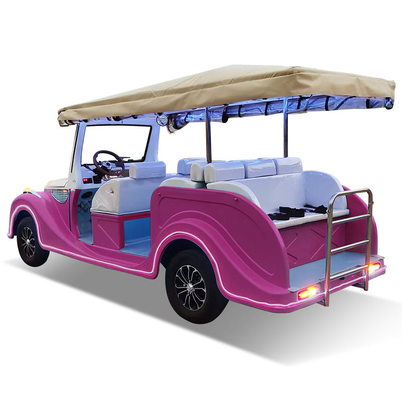 Electric Classic Car 8 Seater Vintage Cart Three Rows Of Seats 8 Passengers For Sale