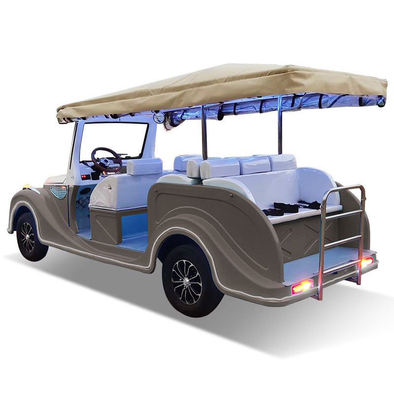 Electric Classic Car 8 Seater Vintage Cart Three Rows Of Seats 8 Passengers For Sale
