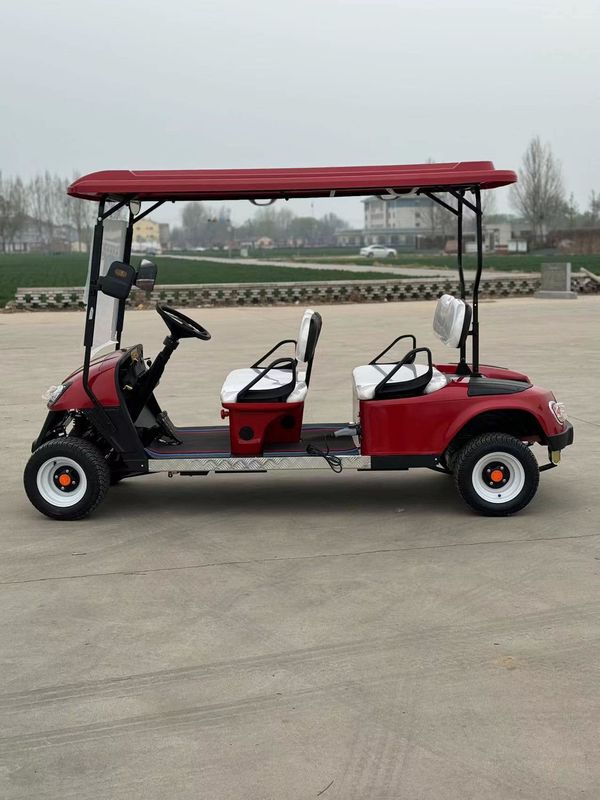 4 Passenger EV Golf Cart 4 Wheel 60V Lead Batteries 4KW AC System Electric Utility Vehicle
