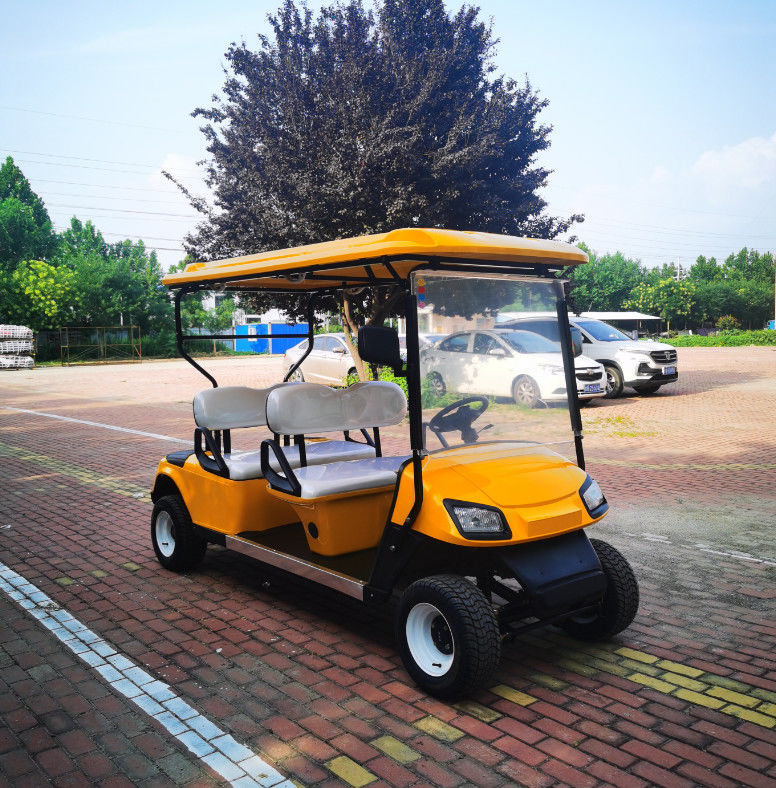 Logo Printing Customized 4 Seater Golf Cart 60 Volt Battery Powered Electric Golf  Cart