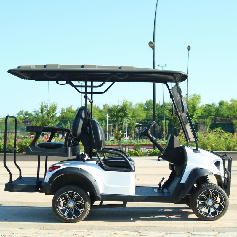New 2+2 Seats 5kw Motor Electric Golf Cart Independent Suspension Electromagnetic Brake