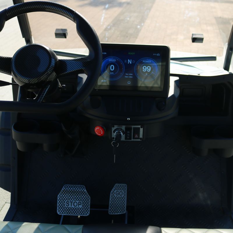 New 2+2 Seats 5kw Motor Electric Golf Cart Independent Suspension Electromagnetic Brake