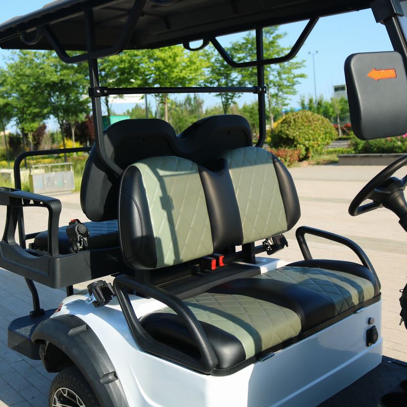 New 2+2 Seats 5kw Motor Electric Golf Cart Independent Suspension Electromagnetic Brake