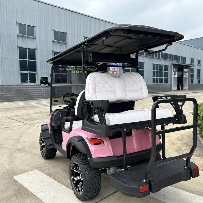 Electric Golf Cart With Canopy 60v 100ah Lead Acid Battery Front Bumper And Radio
