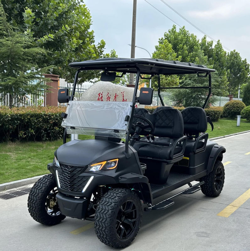 Off-Road Tire 4 Seater Golf Cart 48/60/72v Lead Acid Battery Electric Power For Sale