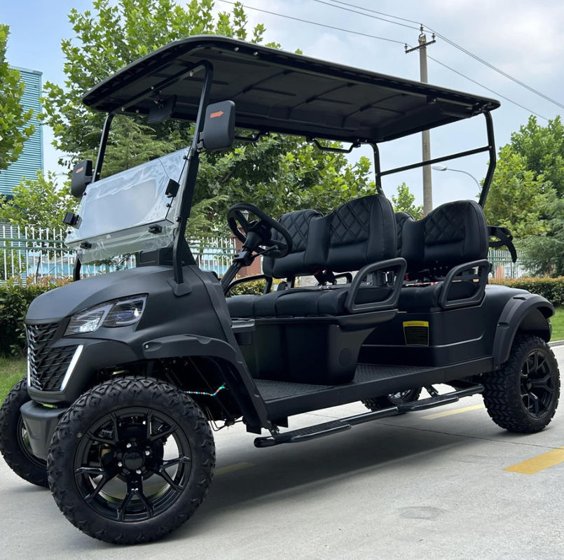 Off-Road Tire 4 Seater Golf Cart 48/60/72v Lead Acid Battery Electric Power For Sale