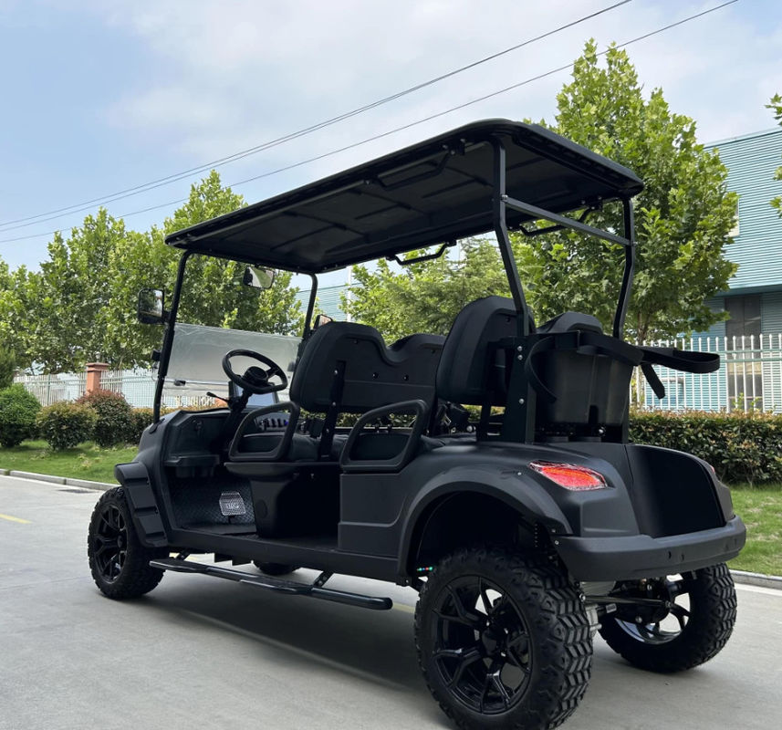 Off-Road Tire 4 Seater Golf Cart 48/60/72v Lead Acid Battery Electric Power For Sale