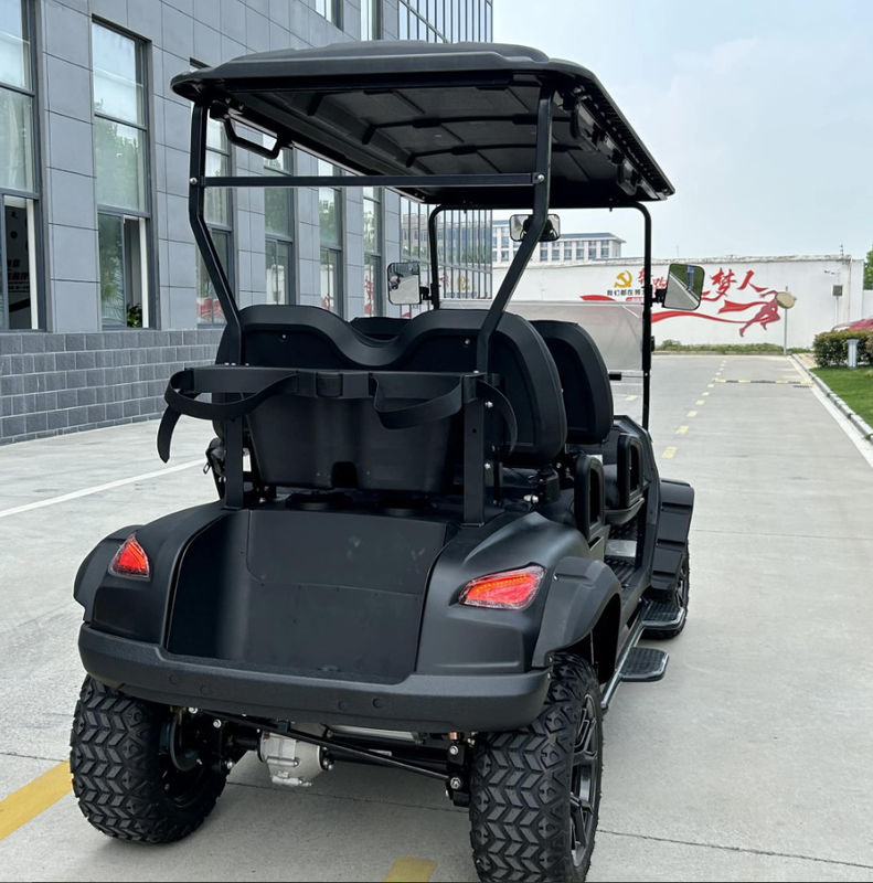 Off-Road Tire 4 Seater Golf Cart 48/60/72v Lead Acid Battery Electric Power For Sale