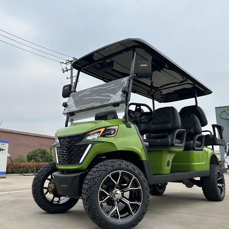 Green Color OEM 8 Seaters Golf Cart Off Road Customized White 72V 100Ah Lead Acid Battery