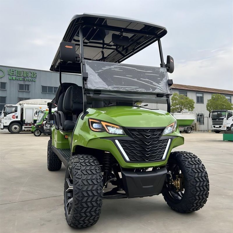 Green Color OEM 8 Seaters Golf Cart Off Road Customized White 72V 100Ah Lead Acid Battery