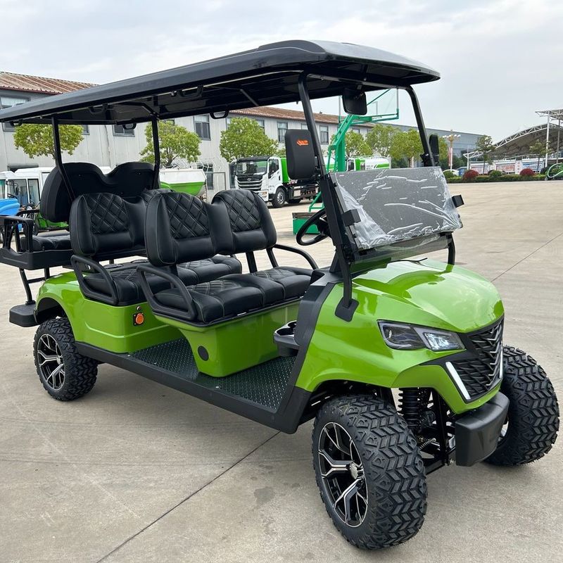 Green Color OEM 8 Seaters Golf Cart Off Road Customized White 72V 100Ah Lead Acid Battery
