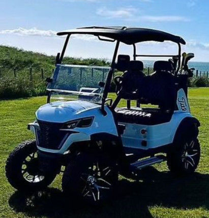 Chariot de golf de haute performance avec batterie au lithium de longue durée idéal pour les terrains de golf