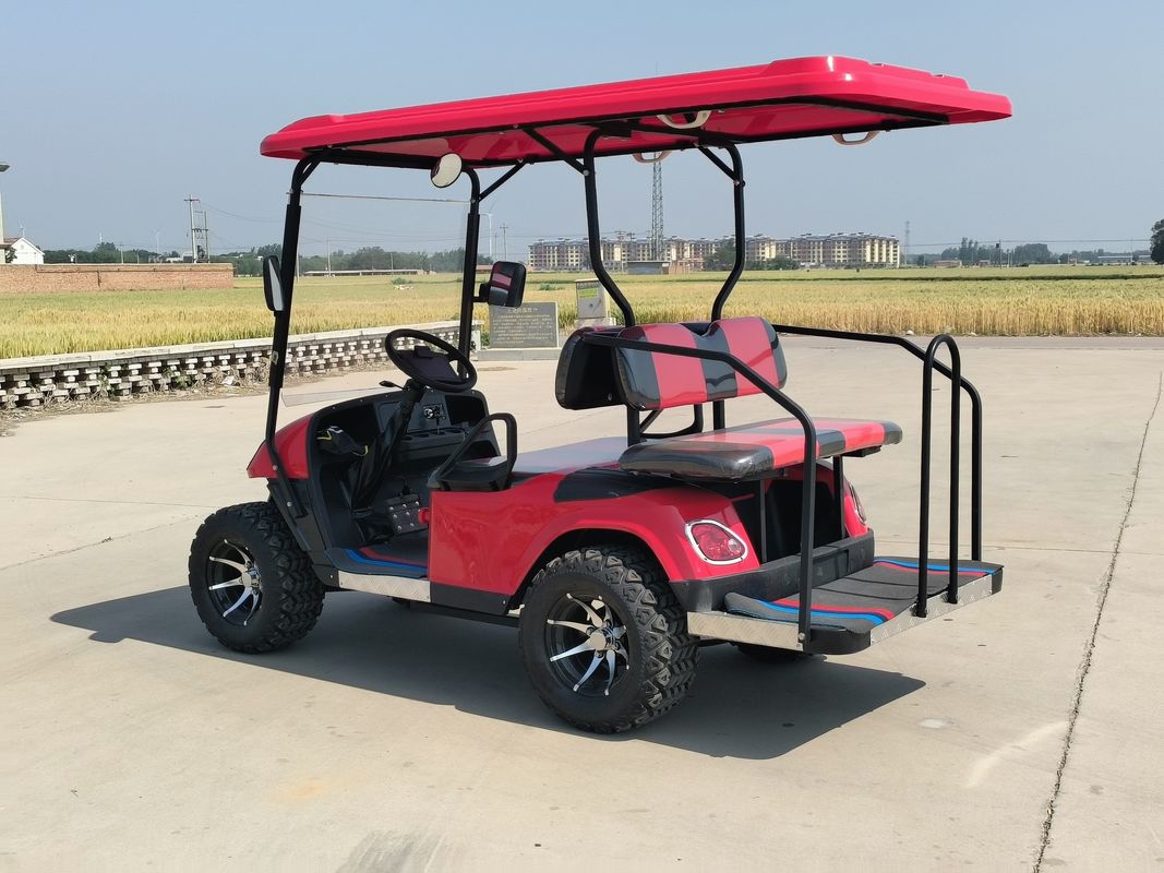 4 Wheel 2+2 Seater 19 mph Lithium Ion Battery 4 Seater Golf Cart Support OEM