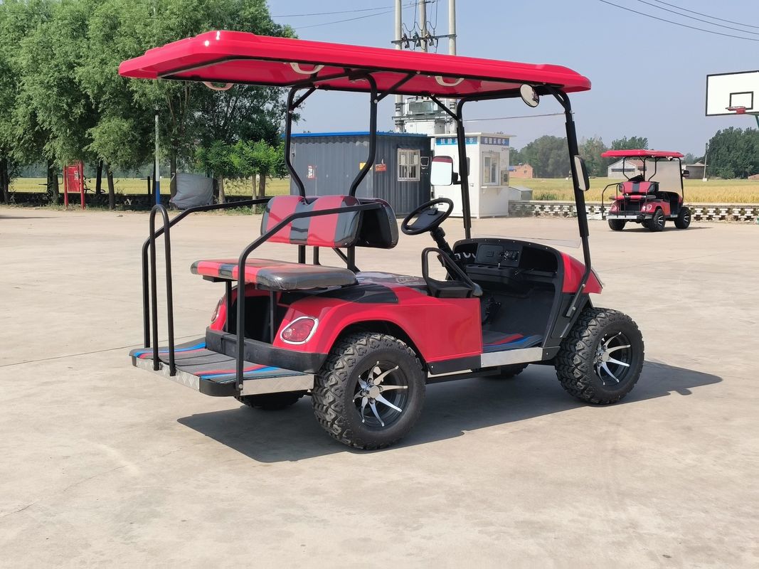 4 Wheel 2+2 Seater 19 mph Lithium Ion Battery 4 Seater Golf Cart Support OEM