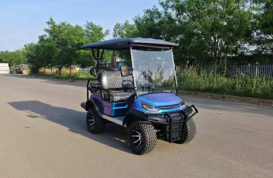 Max Speed 40km/H Golf Cart 4 Passenger Color Changing Paint Lithium Battery Off Road Tires
