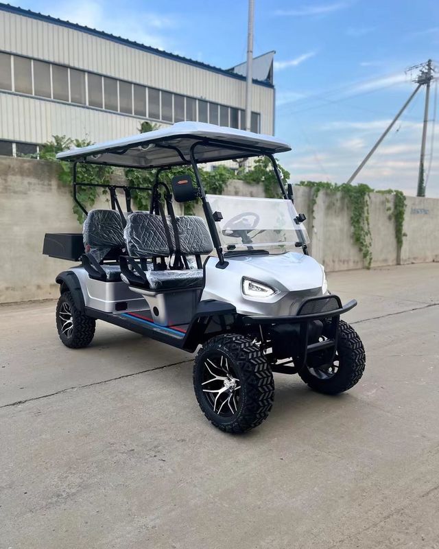 Electric Golf Cart With Heavy-Duty Frame Superior Battery Life Adjustable Steering Wheel