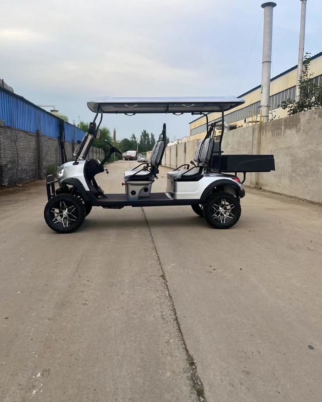 Electric Golf Cart With Heavy-Duty Frame Superior Battery Life Adjustable Steering Wheel