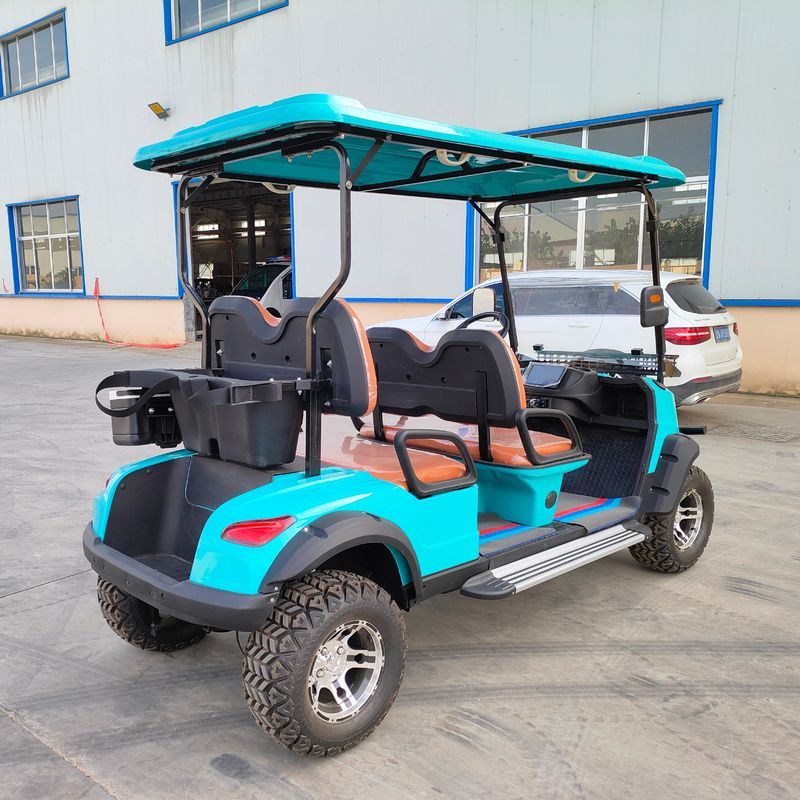 Factory Made Road Legal Blue Lithium Battery Power Electric Golf Cart 2 4 6 8 Seater Golf Cart Can Customized
