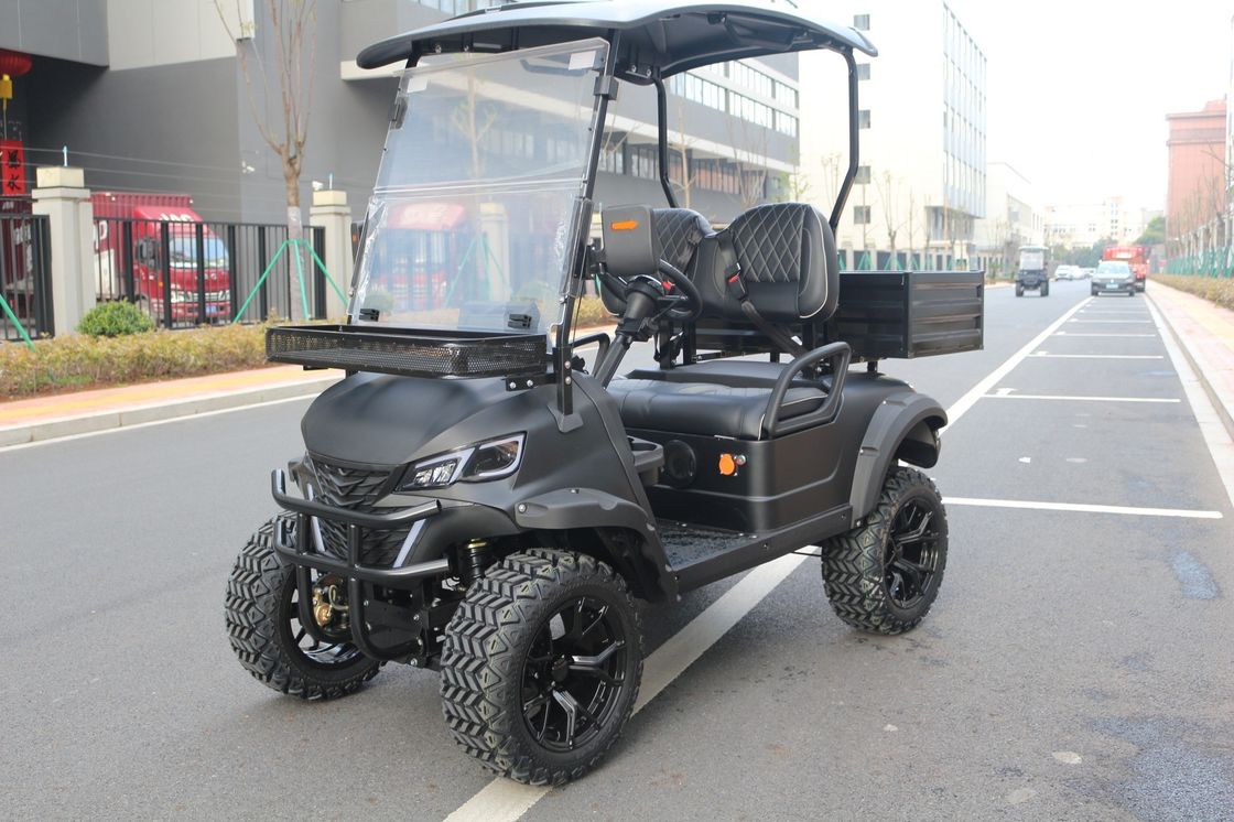 Matte black electric golf truck aluminum alloy rear bucket large screen McPherson independent suspension