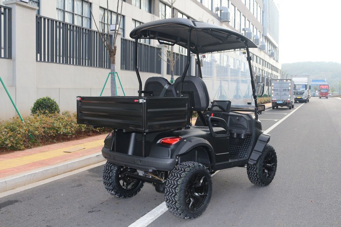 Matte black electric golf truck aluminum alloy rear bucket large screen McPherson independent suspension