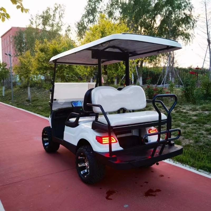 4 Seater Electric Off-Road Golf Cart Sleek Design LED Headlights Durable All-Terrain Tires Comfortable Seats Sturdy Windshield Ideal For Golf Courses And Outdoor Adventures