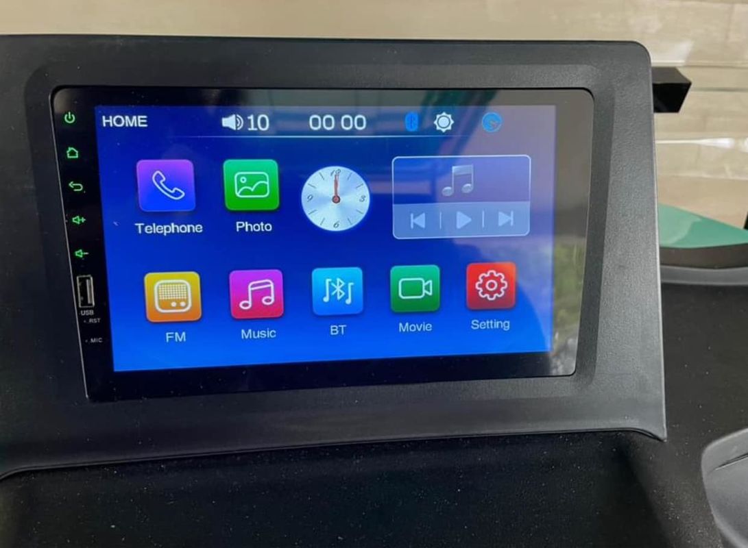 Màu xanh 4 chỗ ngồi phía trước săn bắn xe gôn điện 72v 150ah pin lithium 14 inch lốp xa đường