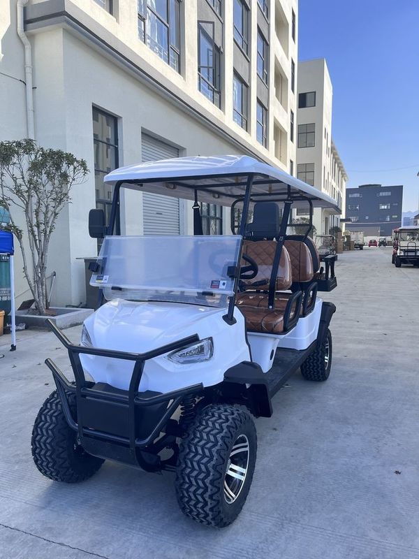 Off Road Electric Golf Cart 8 kursi untuk hijau atau kursus Kecepatan perjalanan maksimum 30km / h