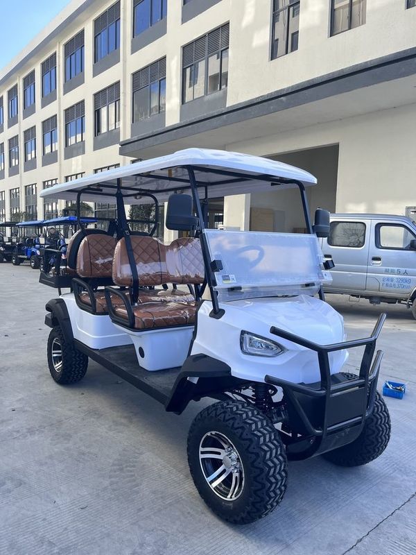 Off Road Electric Golf Cart 8 kursi untuk hijau atau kursus Kecepatan perjalanan maksimum 30km / h