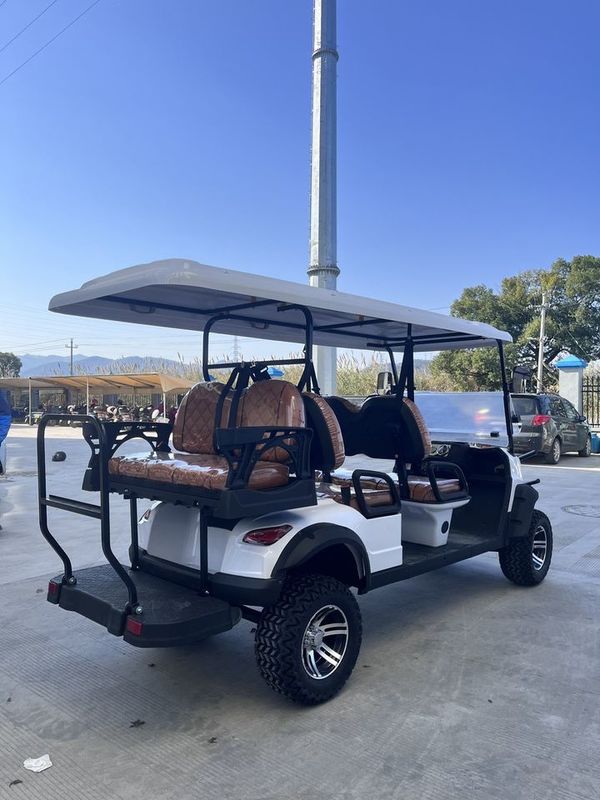 Off Road Electric Golf Cart 8 kursi untuk hijau atau kursus Kecepatan perjalanan maksimum 30km / h