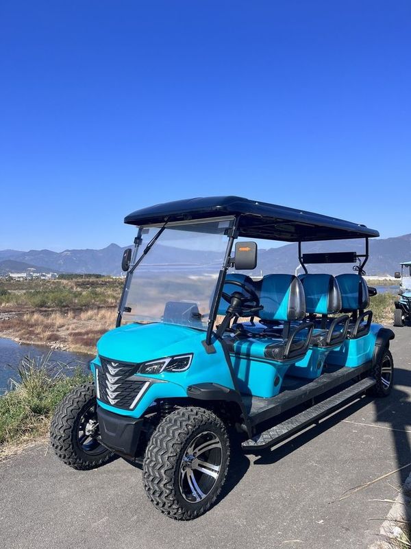 Mobil Golf Listrik Bergaya Untuk Wisata Luar Ruangan Di Terrain Tanpa Jalur Dengan Disk Depan Dan Rem Drum Belakang