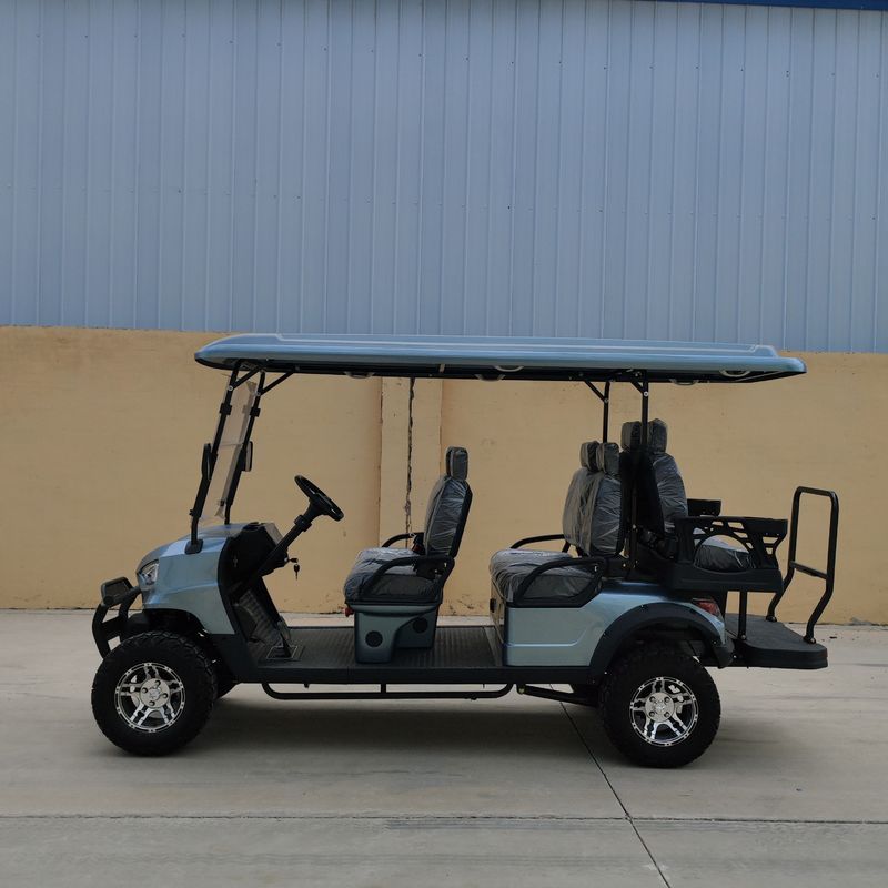 Latest Models 4+2 People Golf Cart 5kw Motor With Lithium Battery And 12'' Off -Road Tires Road Legal