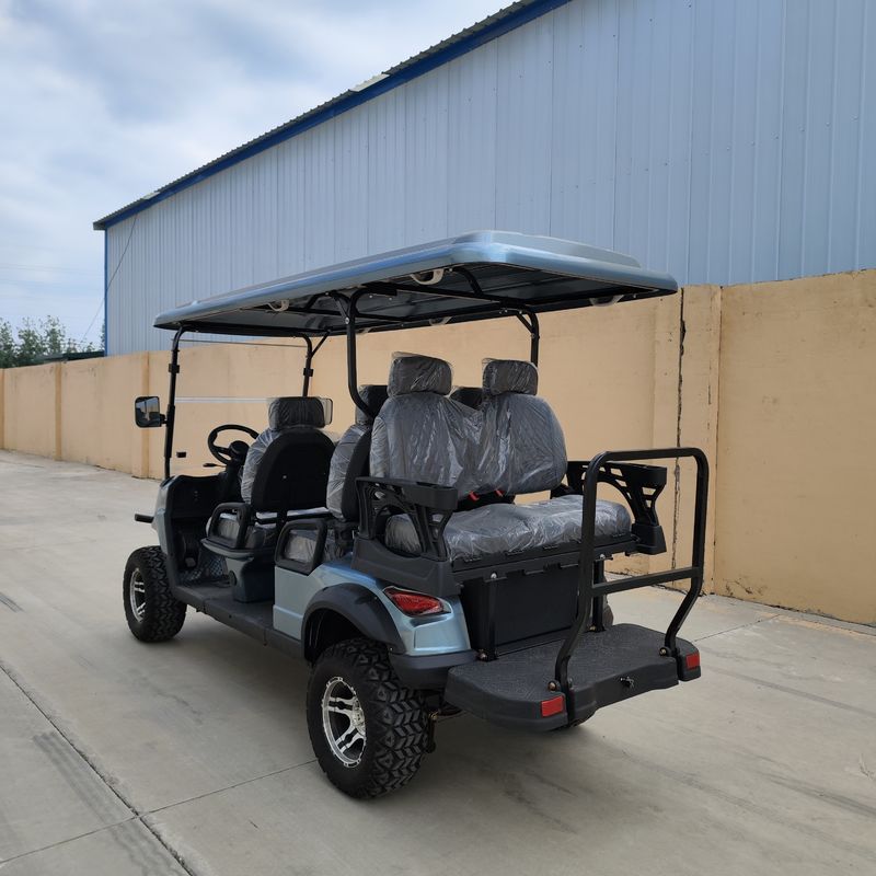 Latest Models 4+2 People Golf Cart 5kw Motor With Lithium Battery And 12'' Off -Road Tires Road Legal
